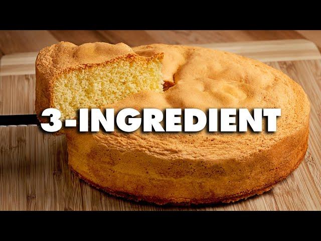 3 Ingredient Sponge Cake Recipe - Italian Sponge Cake