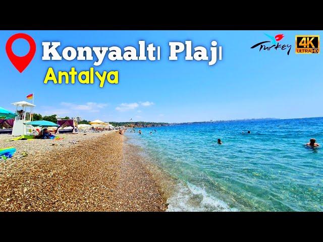 Antalya Konyaalti Beach Walking Tour - 4K (2024) | Best Places to Visit in Antalya