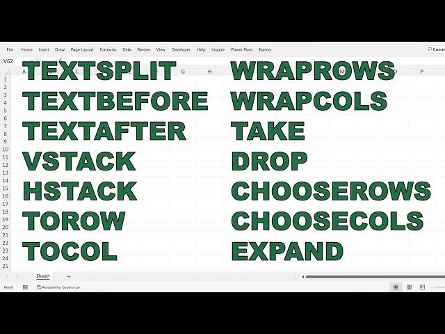 14 NEW FORMULAS IN EXCEL