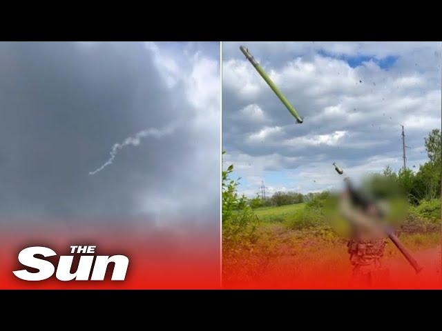 Ukrainian Special Forces shoot Russian drone our the sky with STINGER Manpad