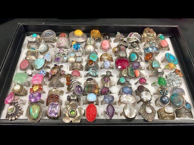 Sterling Silver Ring Collection! Jewelry Show And Tell… Vintage, Gemstones, And More!