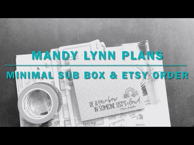 @MandyLynnPlans Unboxing | Monthly Sub Box - Minimal Box | Etsy Shop Haul