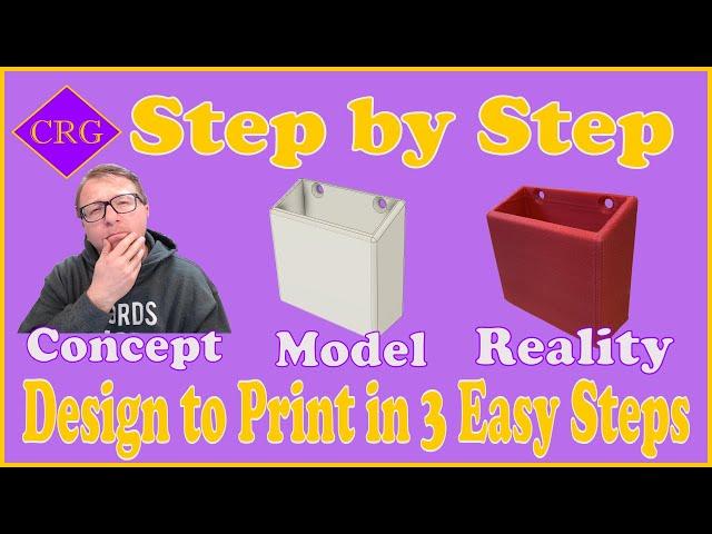 My step by step process for going from design to print in 3 easy steps.