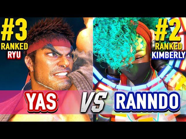 SF6  YAS (#3 Ranked Ryu) vs RANNDO (#2 Ranked Kimberly) & RYUKICHI (Ken)  SF6 High Level Gameplay