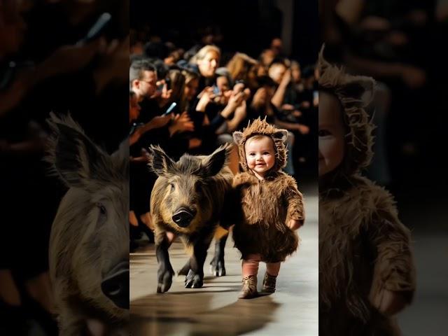 Baby Fashion Show #baby #cute #animals #fashion #fashiontrends #desfile #babyboy #cutebaby #animal