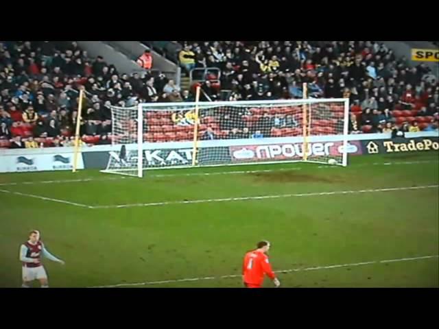 DALE BENNETT BIZARRE 25 YARD OWN GOAL - Watford vs Burnley - 12.02.11