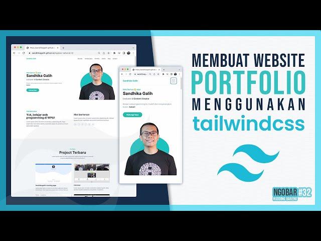 Membuat Website Portfolio Menggunakan TAILWIND CSS 3 | NGOBAR #32