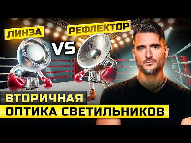 Линза vs рефлектор | Вторичная оптика светильников