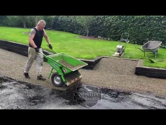 Tar and Chip Driveway Installation by Creative Driveways