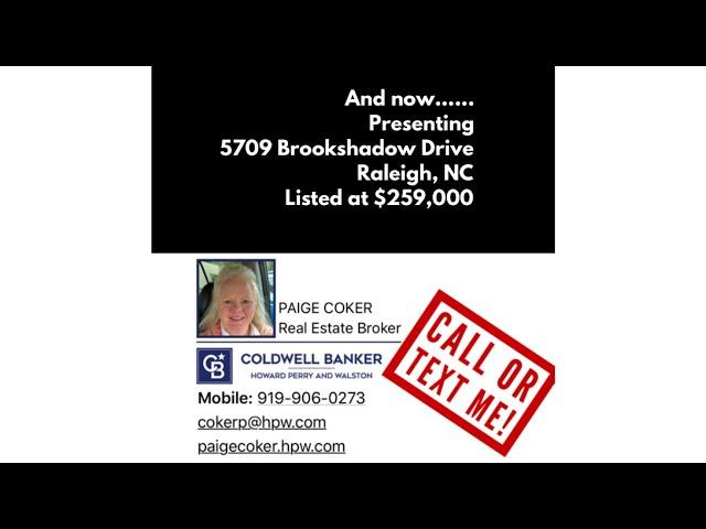 Home for sale under 300k in Raleigh NC.