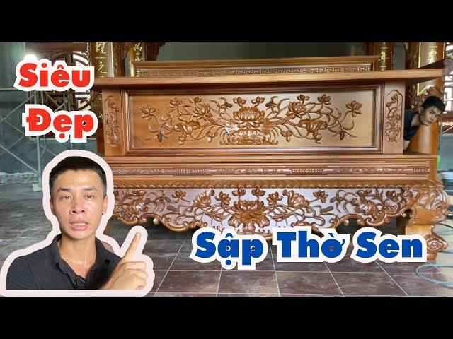 Mẫu Bàn Thờ Gia Tiên Đẹp Sắc Nét Đến Từng CHÙM HOA CỎ