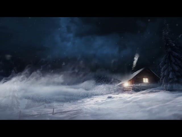 Snowstorm Cabin in Forest w/ Rumbling Thunder Sounds for Sleeping, Relaxing: Blizzard Storm Ambience