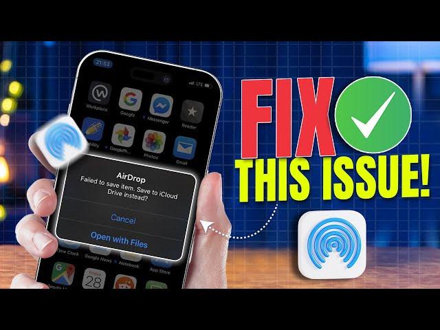 How to Fix "Failed to Save Item" Error in AirDrop on iPhone | AirDrop Not Saving Fix