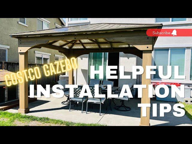 Costco 12X14 Yardistry Gazebo Helpful Tips | How To DIY Costco Gazebo Pavilion Pergola