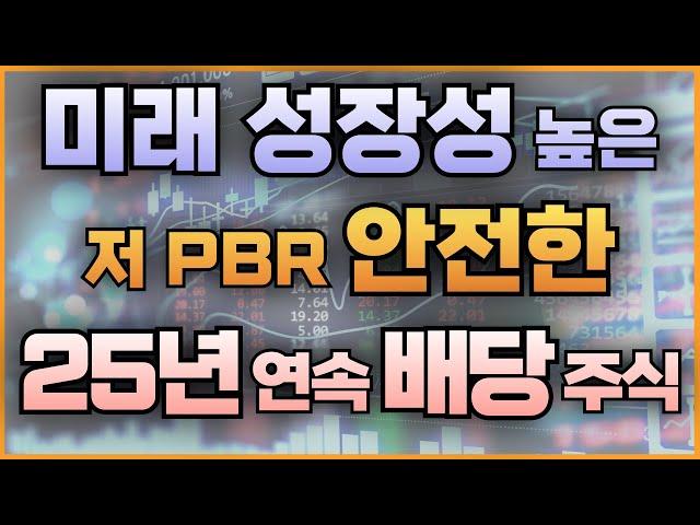 미래 성장성 높은 저PBR 안전한 25년 연속 배당 주식