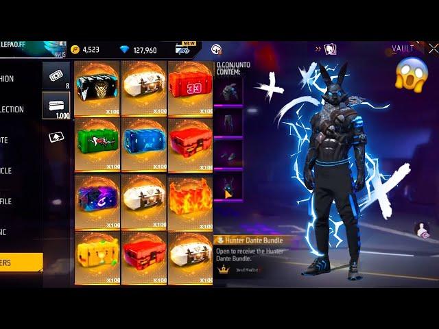 OPENING BOXES  SPENDING 22.000 DIAMONDS JUST IN BOXES  FREE FIRE