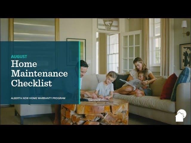 August Home Maintenance Checklist | ANHWP