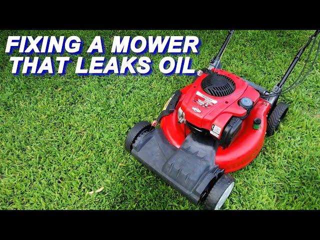 Fixing A Troy-Bilt Mower That Leaks Oil.