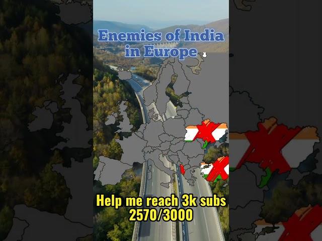 Enemies of India in Europe #subscribe #mapper #geography #enfemapping #india #usa #german #russia l