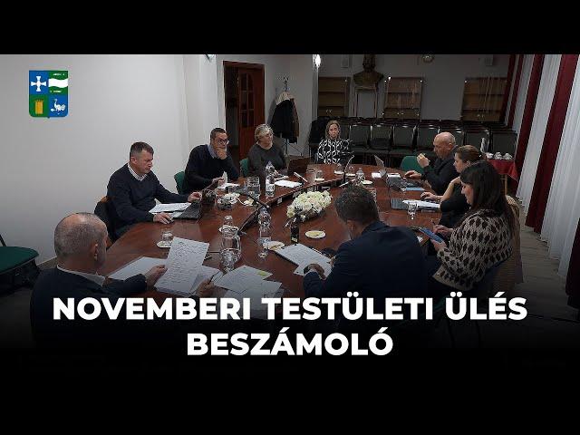 2024.11.26 - Novemberi testületi ülés beszámoló