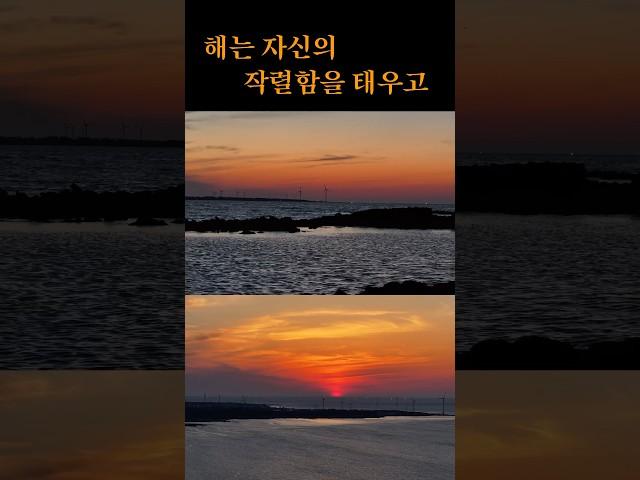 해는 아직 자신의 작렬함을 채 태우지 못하고 머뭇머뭇 이승에서의 안타까움을 달래고 있는 중이다.