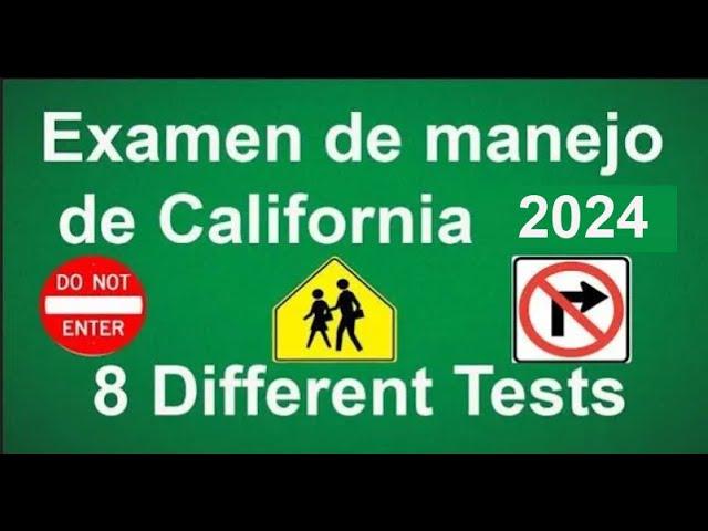 Examen de manejo de California 2024 - EXAMEN DE MANEJO ESCRITO EN ESPAÑOL 2024/DMV