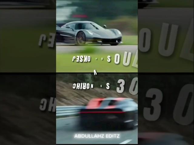 KOENIGSEGG JESKO ABSOULT VS BUGATTI CHIRON SS 300+ #edit #trending #fyp