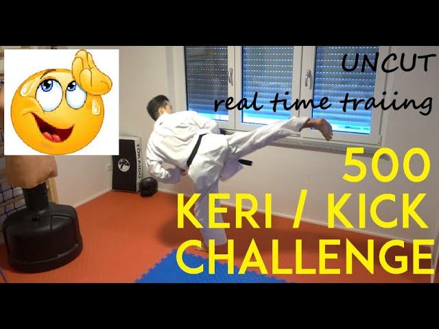 500 KICK CHALLENGE - karate kick challenge - uncut - real time training - TEAM KI