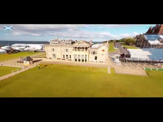 Scotland  - 'the home of golf' - by drone