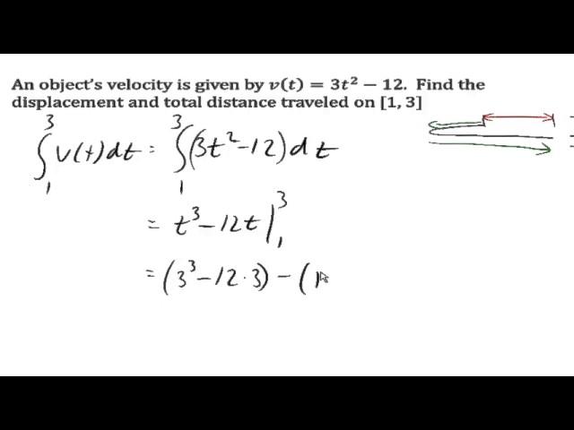 Displacement and total distance traveled