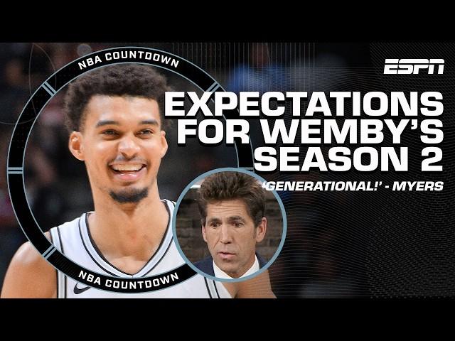 'Victor Wembanyama is GENERATIONAL!'  - Bob Myers' expectations for Wemby's Year 2 | NBA Countdown