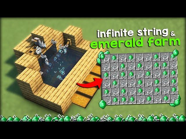 Infinite String and Emerald Farm Tutorial in Minecraft 1.21 (WORKING GLITCH)