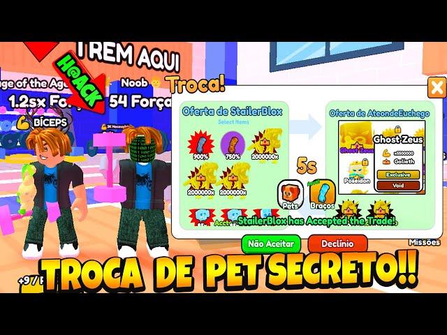 AJUDEI O H@ACK NOOB COM PETS SECRETO ZEUS NO ARM WRESTLE SIMULATOR E ISSO ACONTECEU.... - ROBLOX