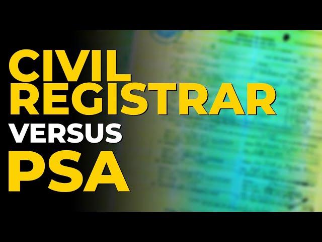 CIVIL REGISTRAR vs PHILIPPINE STATISTICS OFFICE