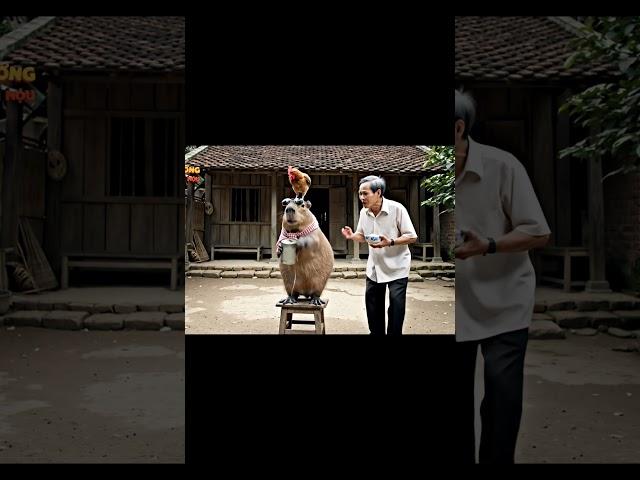 Ông Lão Và Capybara - Capy nghỉ dưỡng giữa đồng #veo3 #viral #viralvideo #viralshorts