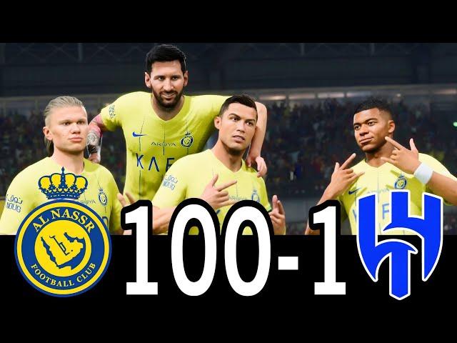 FC 24 -MESSI RONALDO NEYMAR & MBAPPE | ALL STARS |  AL NASSR 100-0 MANCHESTER UNITED