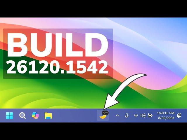 New Windows 11 Build 26120.1542 – New Taskbar Design, New Camera Options, and Fixes (Dev)