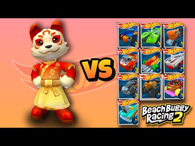Kitsune vs All Hot Wheels Cars! - Beach Buggy Racing 2 || #bbr2