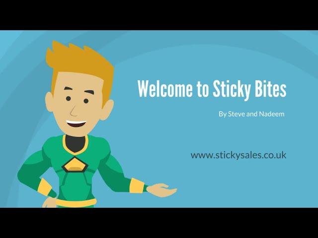 Free Sales Training Video: Welcome to Sticky Bites Sales Training Video