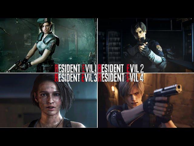 The Resident Evil Remake Saga - 4 Full Games,1 Video (2002-2023)