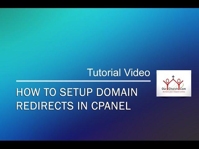 How to setup domain redirects in cPanel