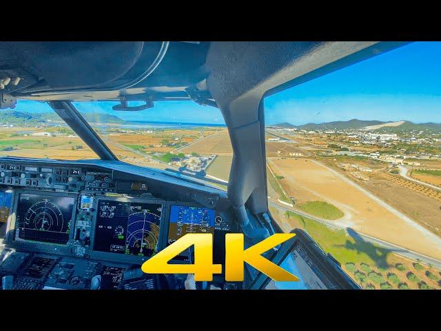 Boeing 737 Max | Ibiza landing | Cockpit view