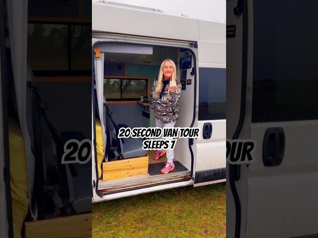 20 SECOND VAN TOUR | VAN CONVERSION WITH 5 BEDS #vanlifeconversion #vanlife #campervantour