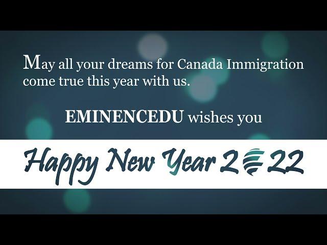 INDIA TO CANADA: EMINENCEDU WISHES HAPPY NEW YEAR..!!