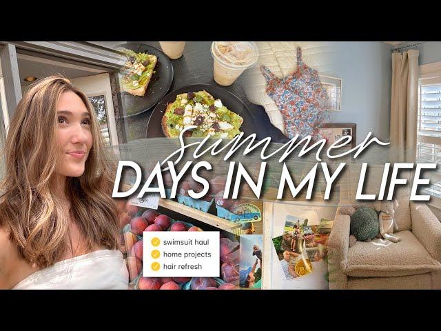 DAYS IN MY LIFE | struggling to keep up, house projects, hair refresh, & postpartum swimsuit haul!