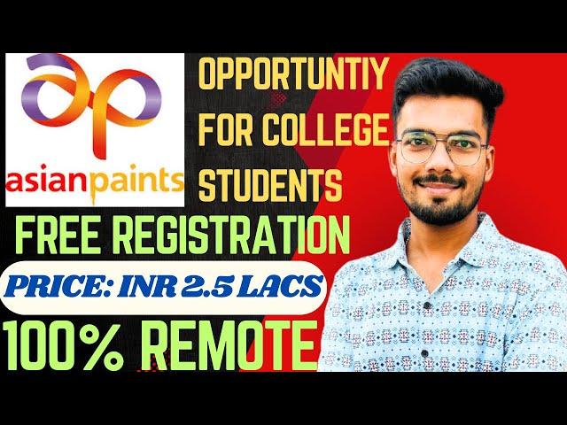 Asian Paints Opportunity for college students | Hackathons 2024 | Internships for college students