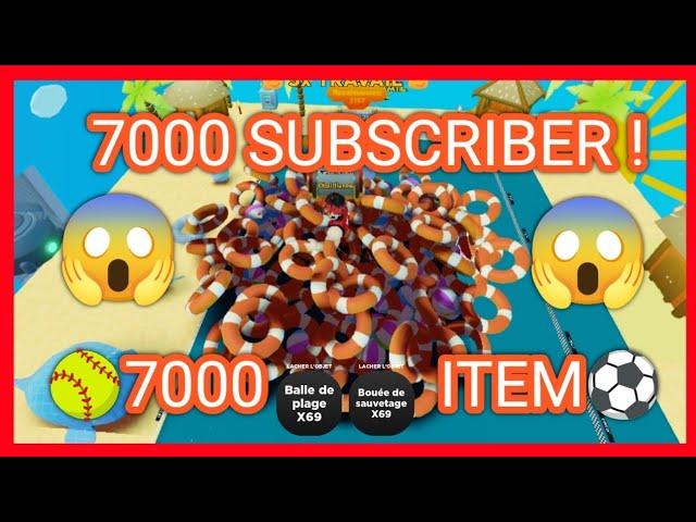 PULLING 7000 ITEM FOR 7000 SUBSCRIBER IN STRONGMAN SIMULATOR ROBLOX