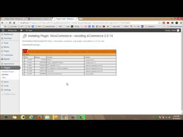 #Wordpress error: The uploaded file exceeds the upload_max_filesize directive in php.ini.......