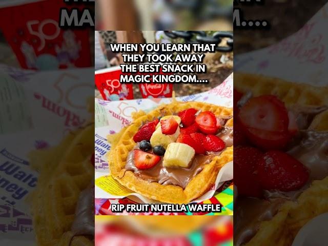 Sleepy Hollow Fruit & Nutella Waffle in Disney World is GONE! 