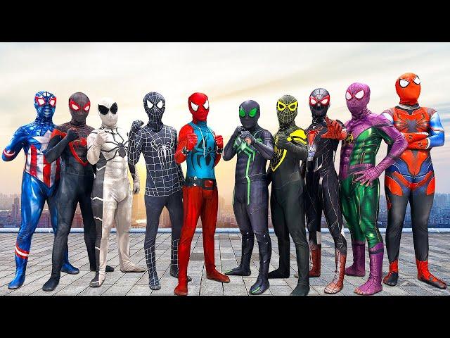 SUPERHERO's Story || Super SPIDER-MAN FULL COLOR TEAM Vs SUPER BADGUY TEAM #2 ( Funny, Live Action )